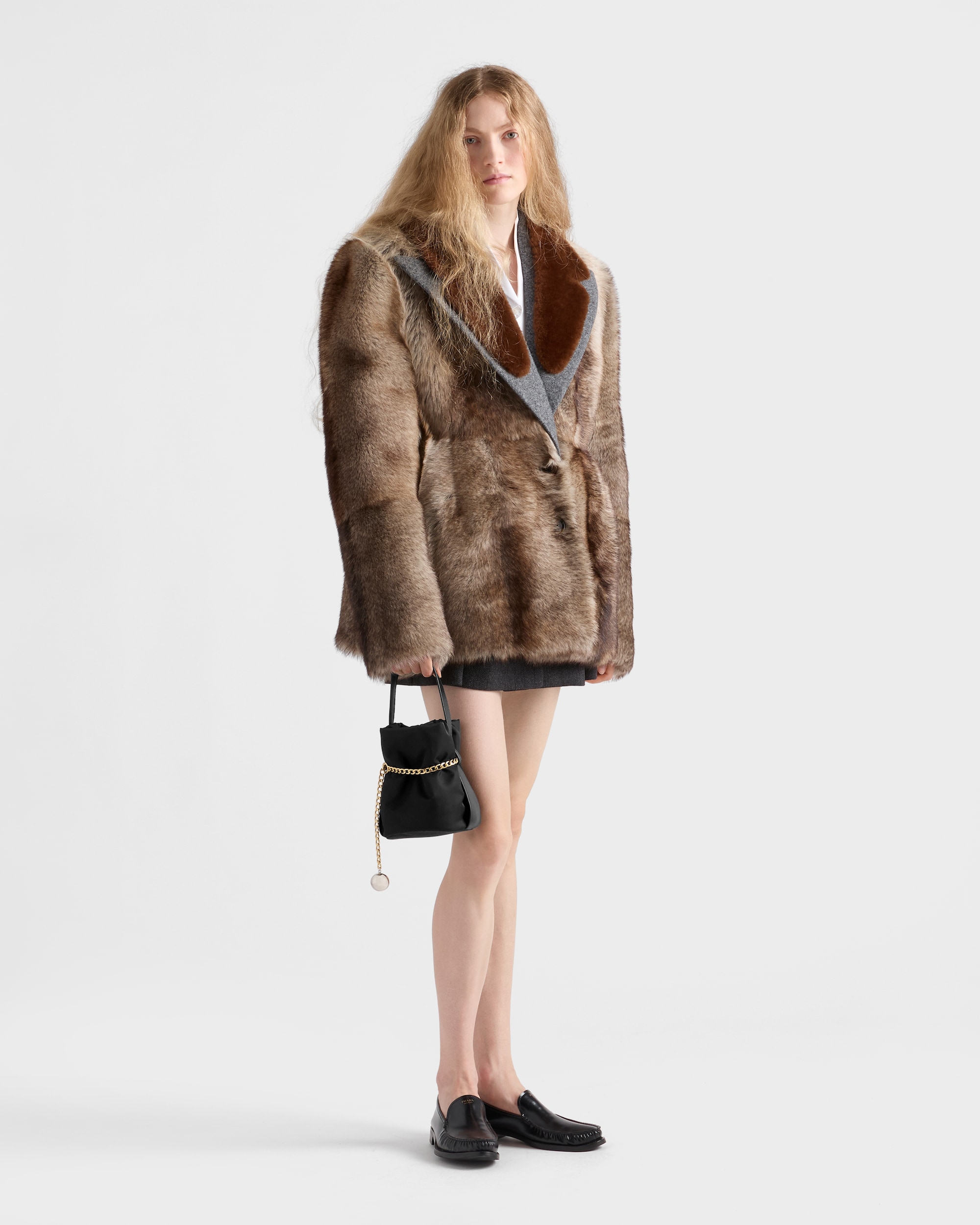 Petit Sac Noir Re-Nylon and nappa leather mini bucket bag - Image 6